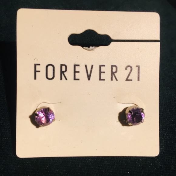 🤑FREE w/ purchase! F21 Lavender Stone Studs - Picture 5 of 6